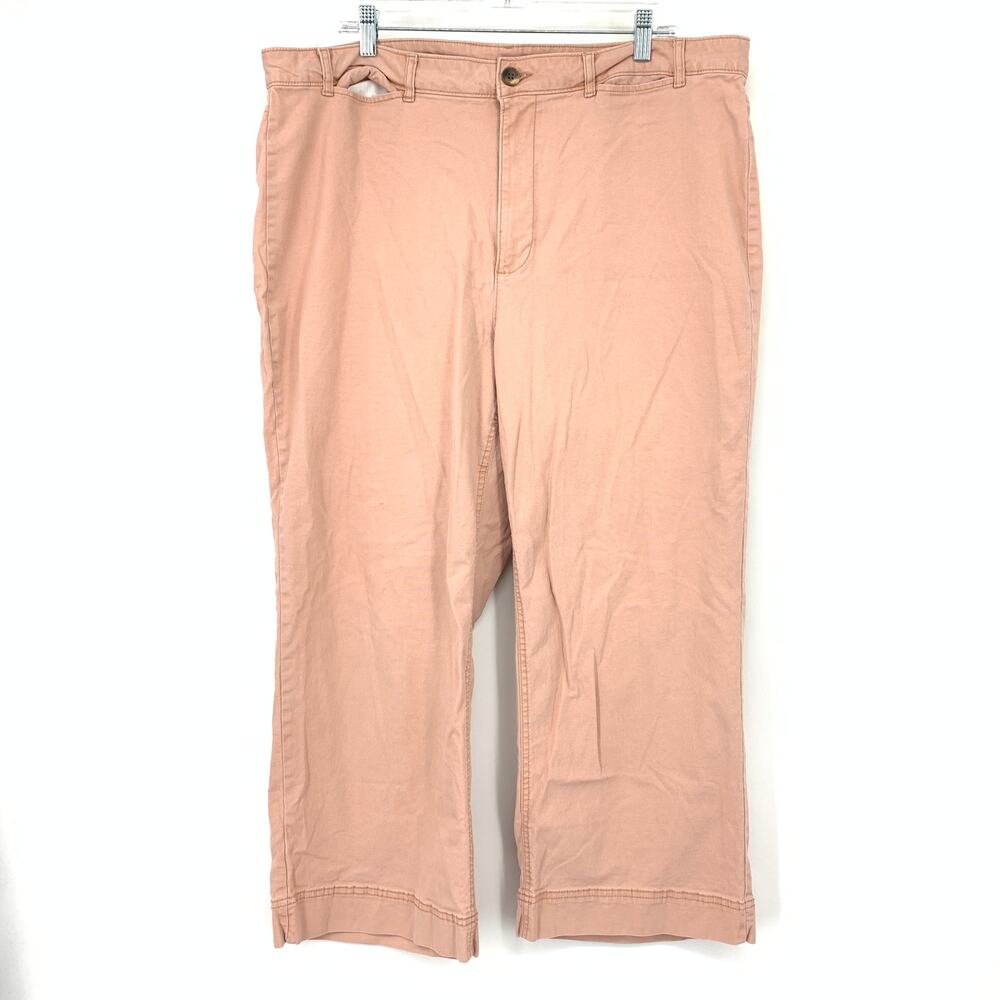 Old Navy Wide Leg Chino Pants Womens Size 18 Blush Pink Peach